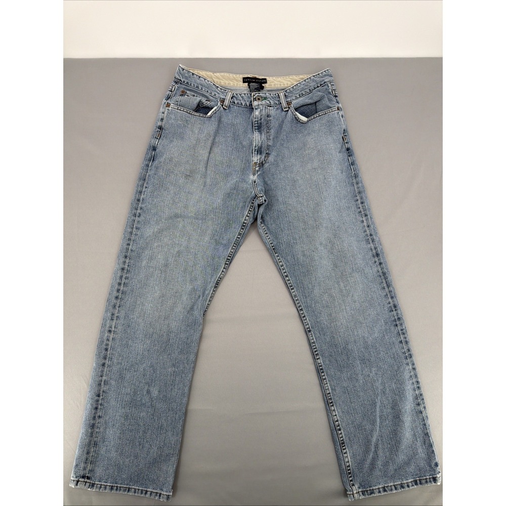 Tommy Hilfiger Freedom Fit Jeans Men's 34x29 Light Wash Straight Leg Denim Y2K